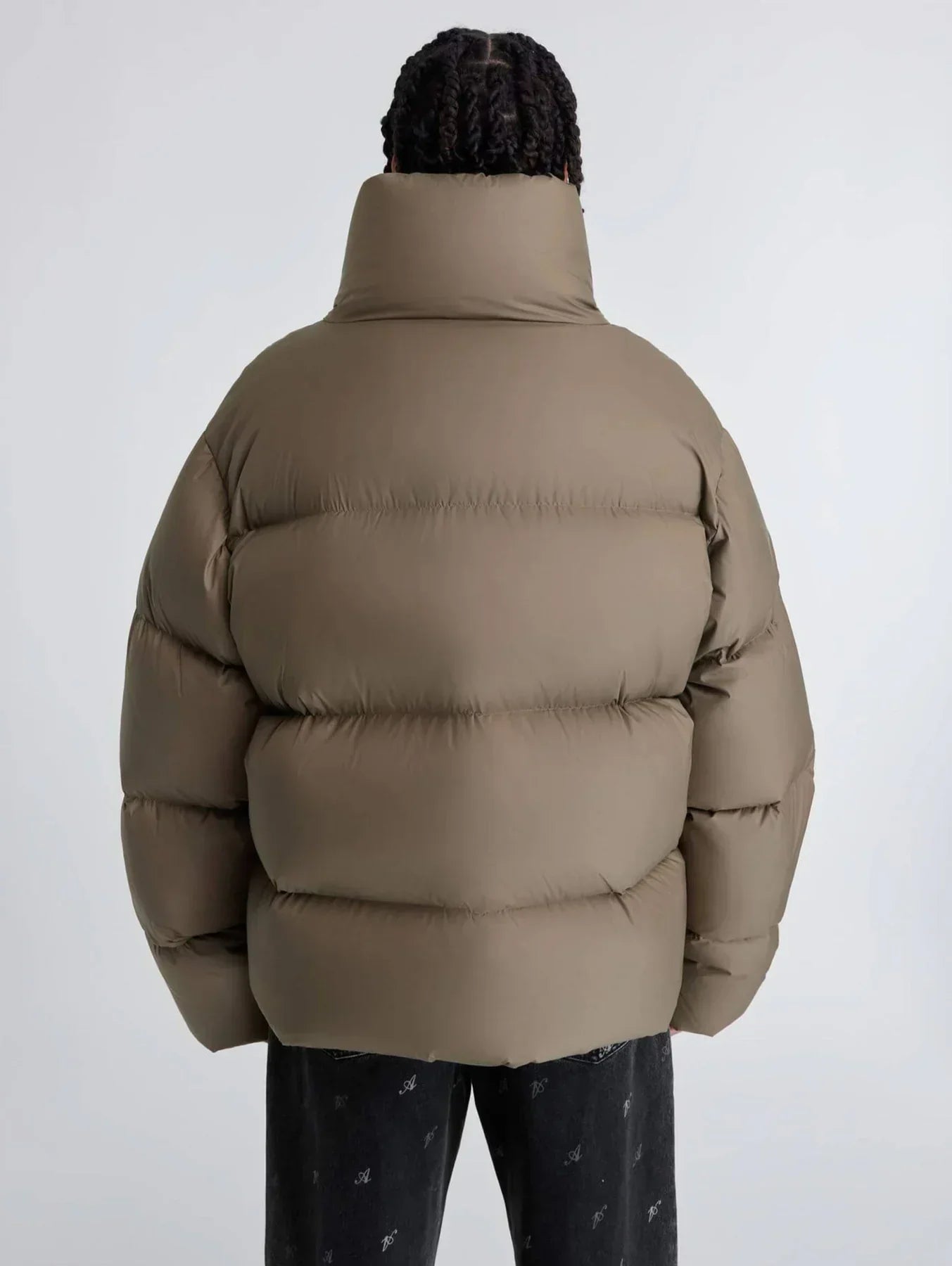 Green Neck Puffer Jacket
